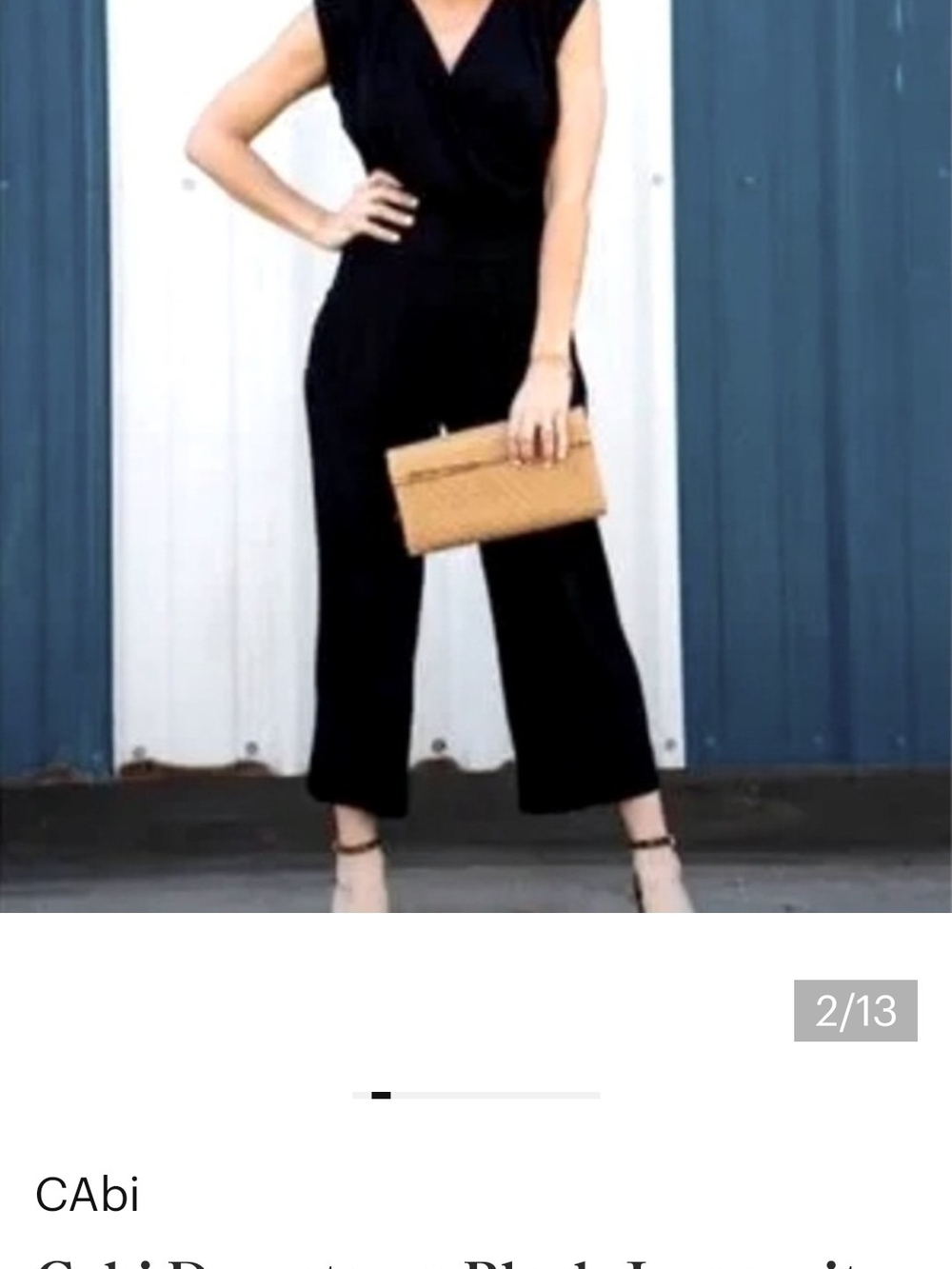 CAbi Black Sleeveless Downtown Jumpsuit #5577 - Picture 2 of 10